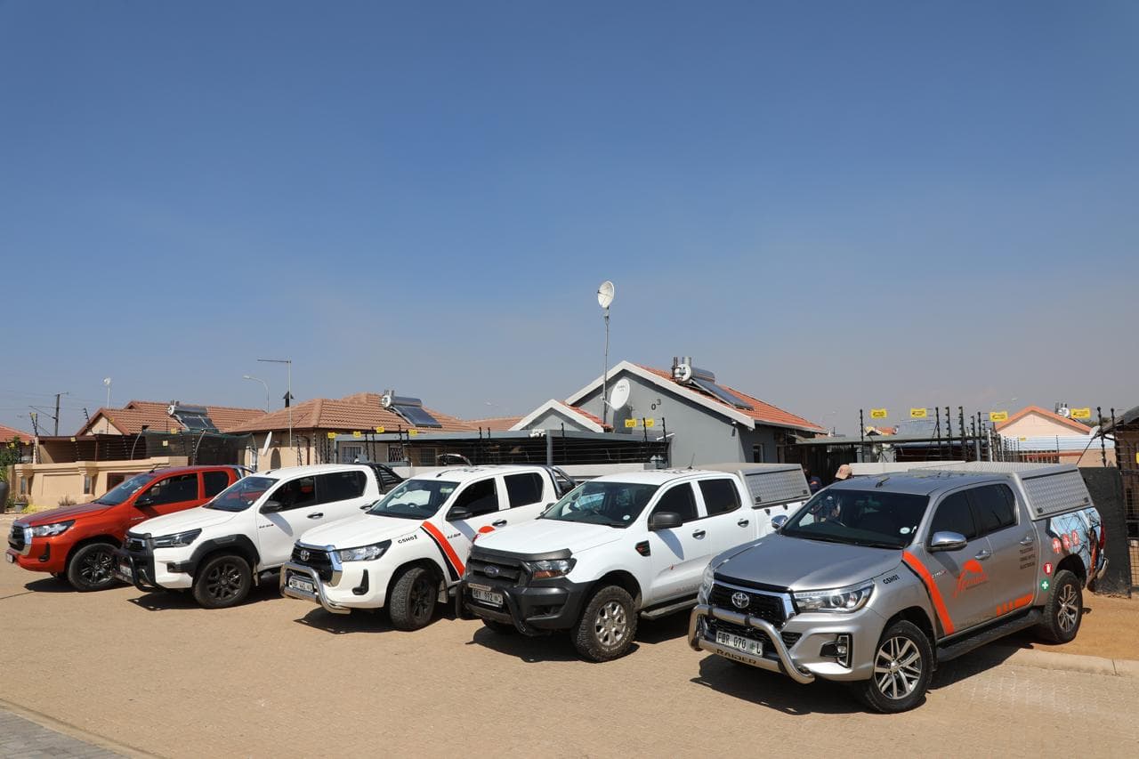 Branded Glenshade fleet vehicles at the head office