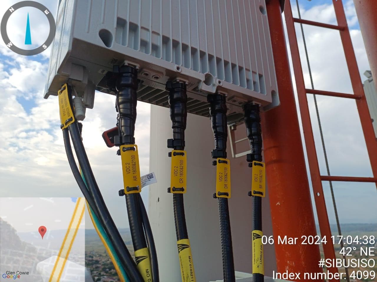 Active RAN equipment at Glen Cowie site