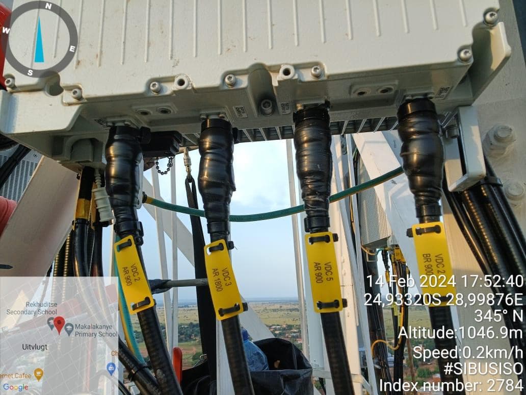 RAN cabling at Uitvlugt site